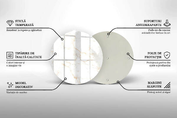 Grafkaars onderzetter Elegante marmeren steen