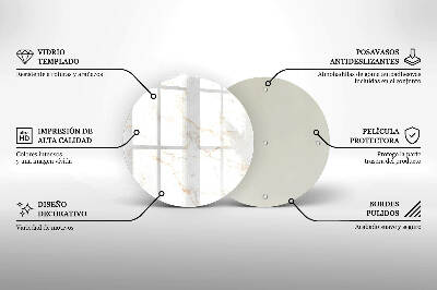 Grafkaars onderzetter Elegante marmeren steen