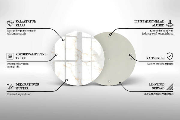 Grafkaars onderzetter Elegante marmeren steen
