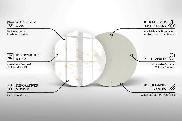 Grafkaars onderzetter Elegante marmeren steen