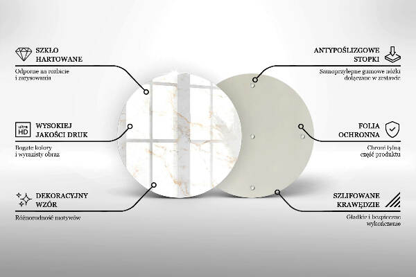Grafkaars onderzetter Elegante marmeren steen