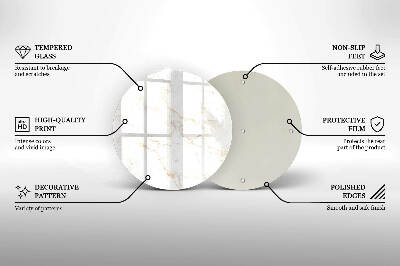 Grafkaars onderzetter Elegante marmeren steen