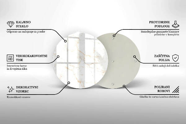 Grafkaars onderzetter Elegante marmeren steen