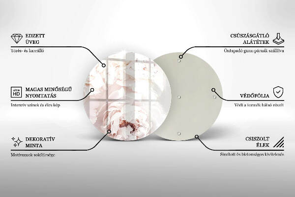 Grafkaars onderzetter Pastelkleurige pioenrozen