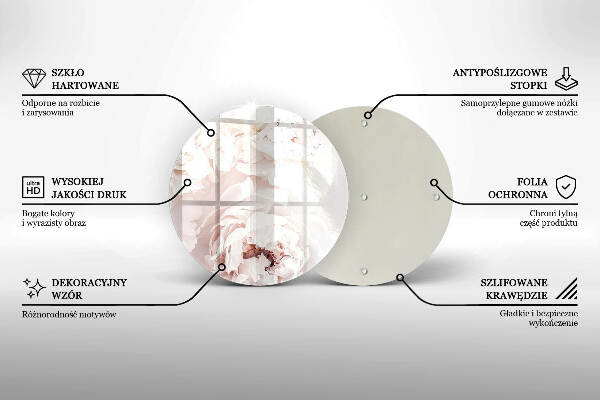 Grafkaars onderzetter Pastelkleurige pioenrozen