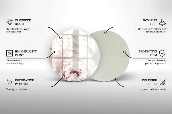 Grafkaars onderzetter Pastelkleurige pioenrozen