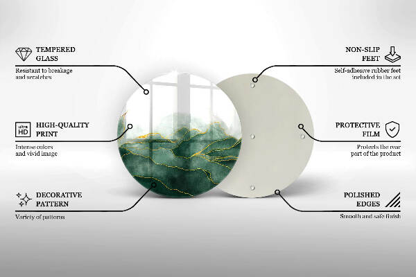 Glasplaat voor grafkaars Abstracte natuur