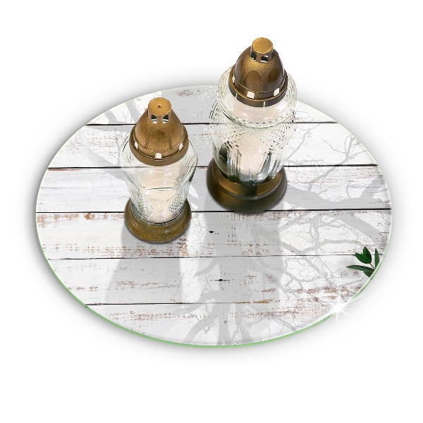 Grafkaars onderzetter Oude planken en bladeren