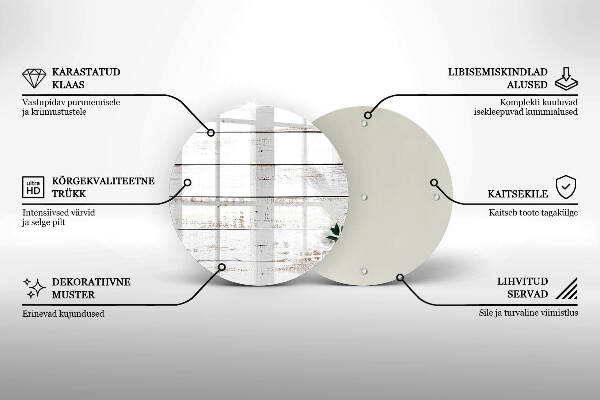 Grafkaars onderzetter Oude planken en bladeren