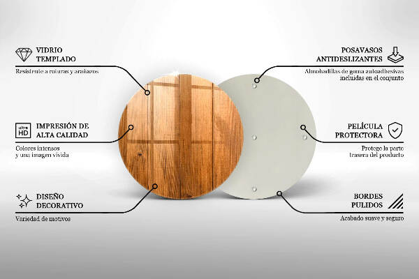 Glasplaat voor grafkaars Houten planken