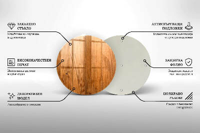 Glasplaat voor grafkaars Houten planken