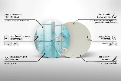 Glasplaat voor grafkaars Abstracte steen