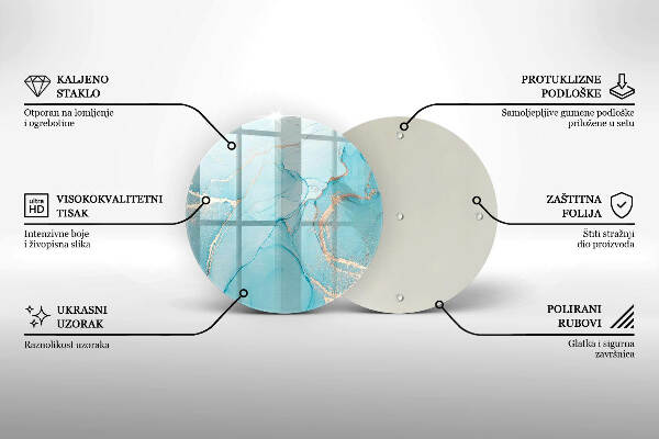 Glasplaat voor grafkaars Abstracte steen