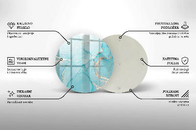 Glasplaat voor grafkaars Abstracte steen