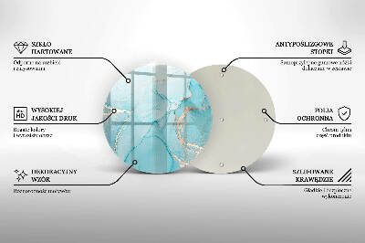 Glasplaat voor grafkaars Abstracte steen