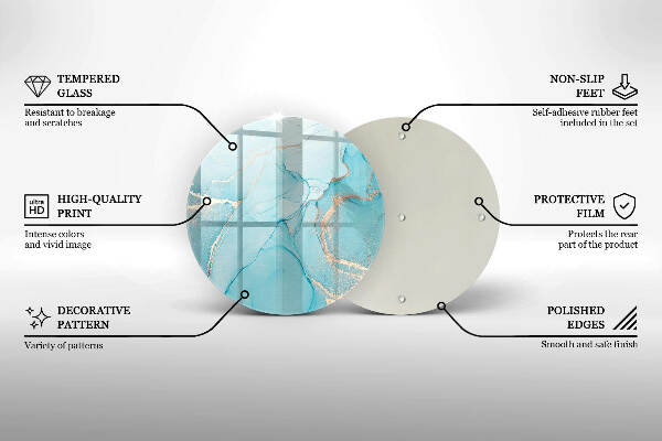 Glasplaat voor grafkaars Abstracte steen