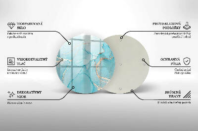 Glasplaat voor grafkaars Abstracte steen