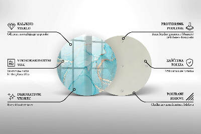 Glasplaat voor grafkaars Abstracte steen