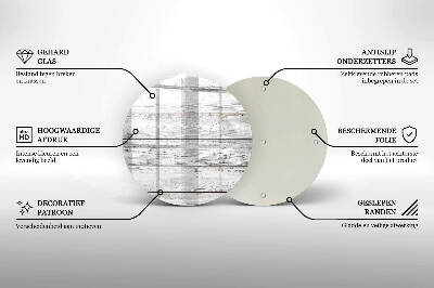 Glasplaat voor grafkaars Lichte houten planken
