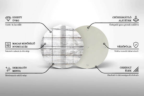 Glasplaat voor grafkaars Lichte houten planken