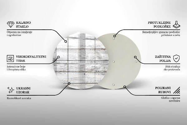 Glasplaat voor grafkaars Lichte houten planken