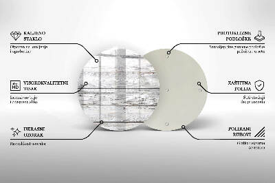 Glasplaat voor grafkaars Lichte houten planken