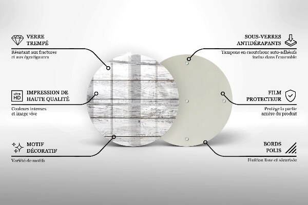 Glasplaat voor grafkaars Lichte houten planken