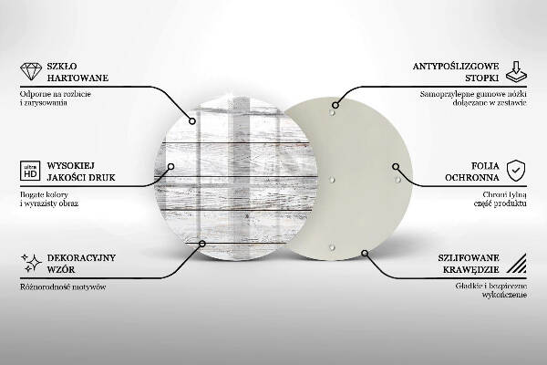 Glasplaat voor grafkaars Lichte houten planken