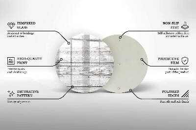 Glasplaat voor grafkaars Lichte houten planken