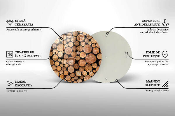 Grafkaars onderzetter Boomstammen