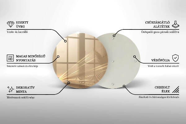 Glasplaat voor grafkaars Moderne abstractie