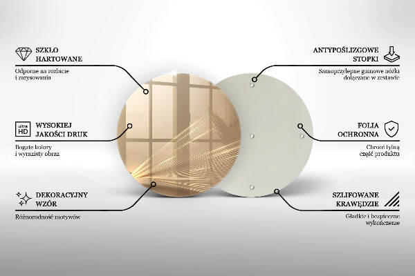 Glasplaat voor grafkaars Moderne abstractie