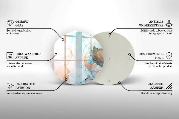Grafkaars onderzetter Abstract marmer