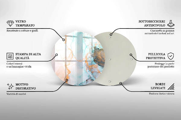 Grafkaars onderzetter Abstract marmer