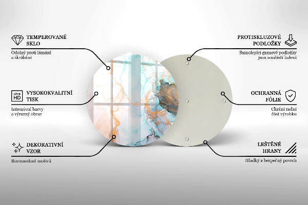 Grafkaars onderzetter Abstract marmer