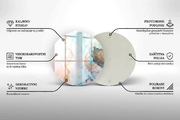 Grafkaars onderzetter Abstract marmer