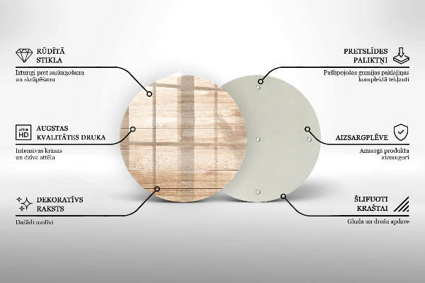 Glasplaat voor grafkaars Houten planken