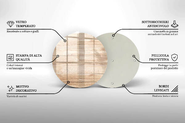 Glasplaat voor grafkaars Houten planken