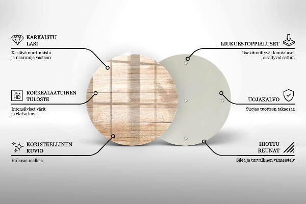 Glasplaat voor grafkaars Houten planken