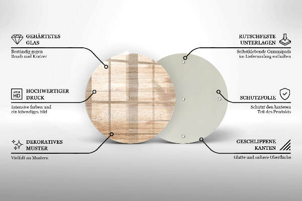 Glasplaat voor grafkaars Houten planken