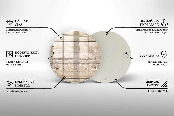 Glasplaat voor grafkaars Houten planken