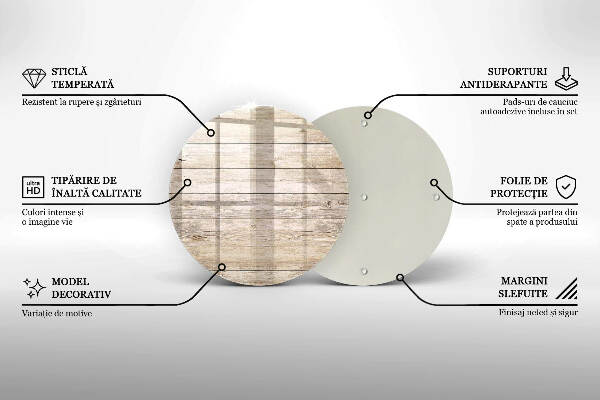 Glasplaat voor grafkaars Houten planken
