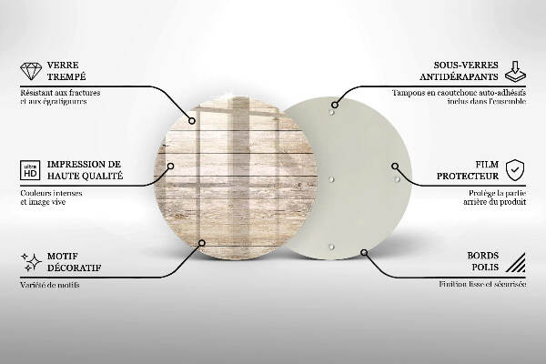 Glasplaat voor grafkaars Houten planken