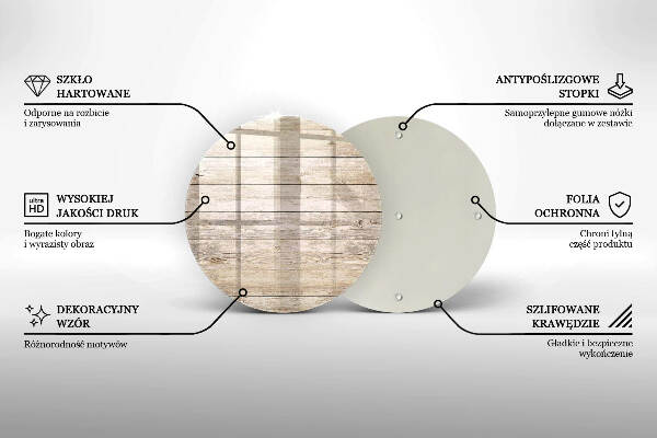 Glasplaat voor grafkaars Houten planken
