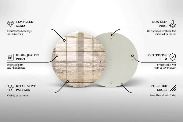 Glasplaat voor grafkaars Houten planken