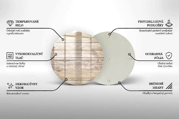 Glasplaat voor grafkaars Houten planken