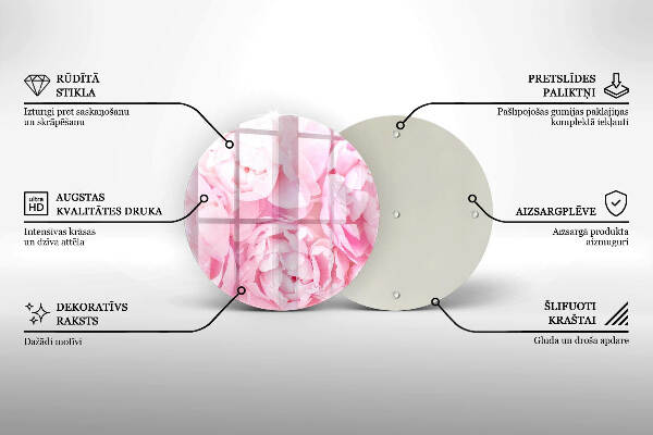 Grafkaars onderzetter Delicate pioenrozen