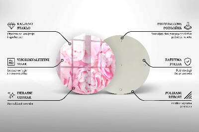 Grafkaars onderzetter Delicate pioenrozen