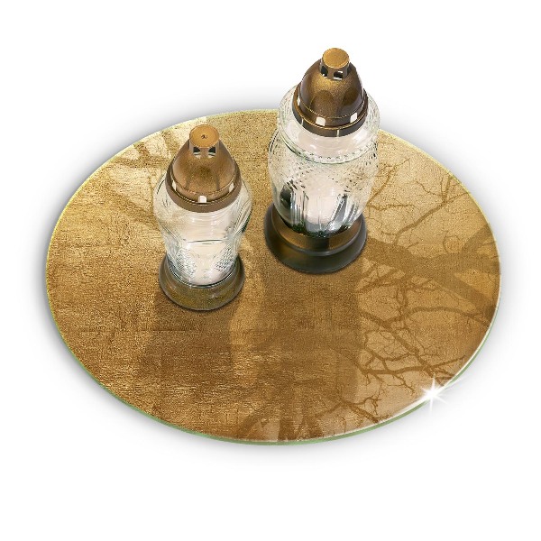 Glasplaat voor grafkaars Gouden textuur achtergrond