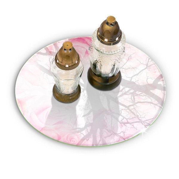 Grafkaars onderzetter Verfijnde rozen op de achtergrond